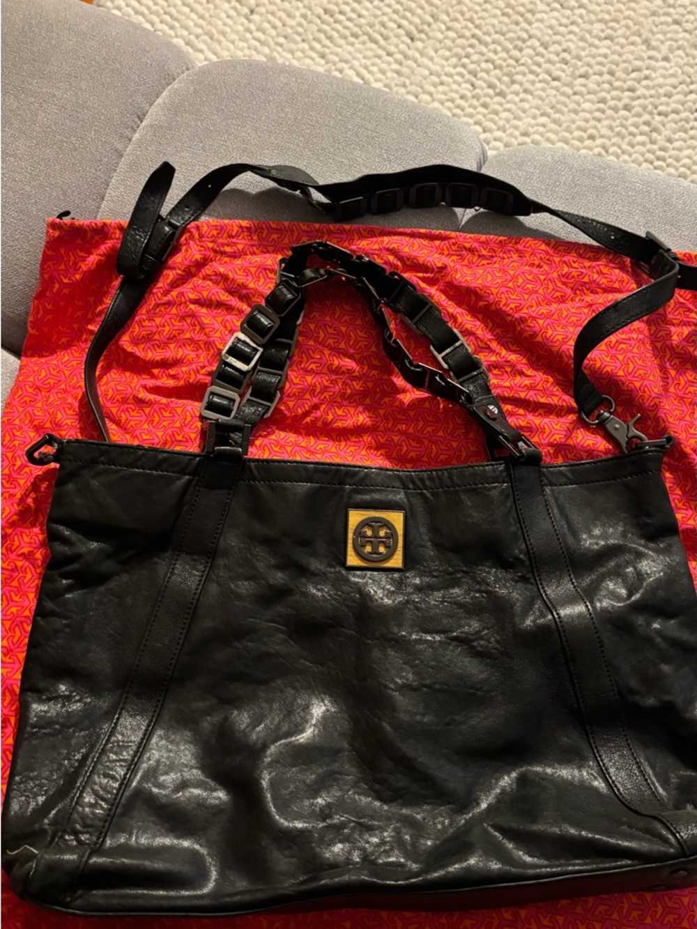 Tory Burch Black Leather Shoulder